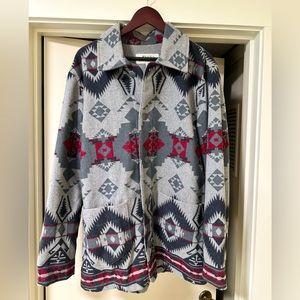 Ryan Michaels Mountain Wool Jacket western rug design (like Pendleton)